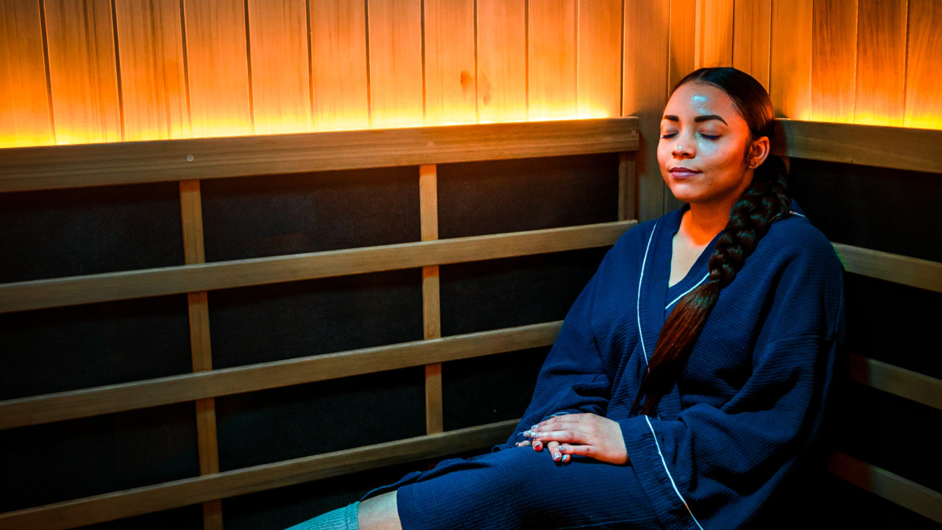 Infrared sauna session at iCRYO Avon in Avon, CT